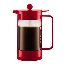 Bean Coffee Plunger Red 8 Cup