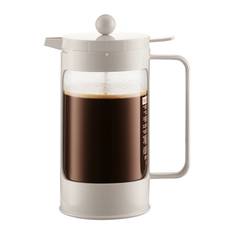 Bean Coffee Plunger White 8 Cup