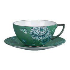 Chinoiserie Green Cup & Saucer