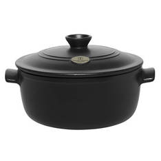 Flame Round Casserole Black 28cm