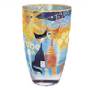 Glass Vase Flower Cats