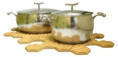 Cork Nature Hexa Hot Pot Stand Pair