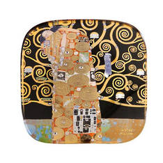 Klimt The Hug Glass Coaster