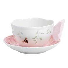 Butterfly Meadow Teacup & Saucer Pink