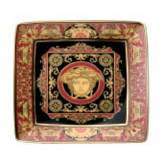 Medusa Red Square Dish Flat 12cm