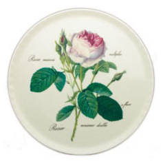 Redoute Rose Cake Plate