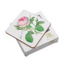 Redoute Rose Coasters Set