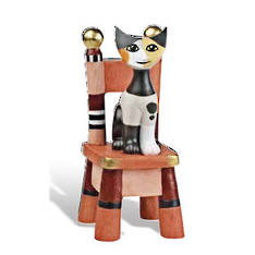 Miniature Cat Lounging 'Ginerva on Chair'