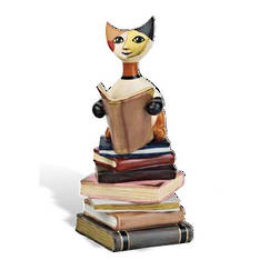 Miniature Cat Lounging 'Italo Reading'