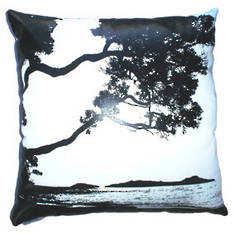 Beach Cushion White & Black