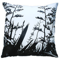 Flax Cushion White & Black