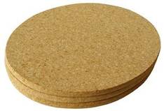 Cork Nature Round Trivet Set of 3