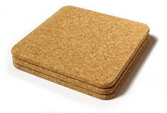 Cork Nature Square Trivet Set of 3